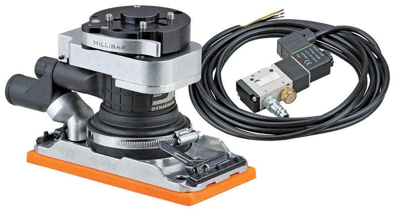 93 mm (3-2/3") B x 180 mm (7") L Robotic Dynabug Schwingschleifer, Zentralstaubsauger